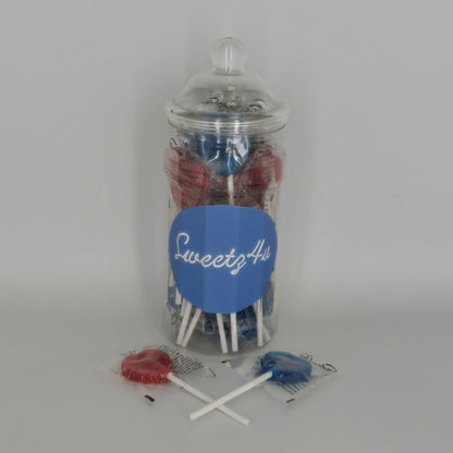 Blue Raspberry & Cherry Lollipops Mix - Pick n Mix