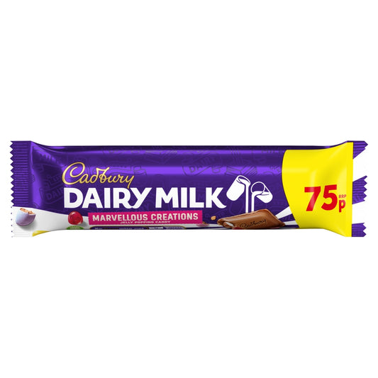 Cadbury Dairy Milk Marvellous Creations Jelly Popping Chocolate Bar 47g 75p PMP