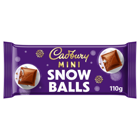 Cadbury Dairy Milk Mini Snowballs Bar Chocolate 110g