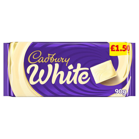 Cadbury White Chocolate Bar 90g £1.50 PMP